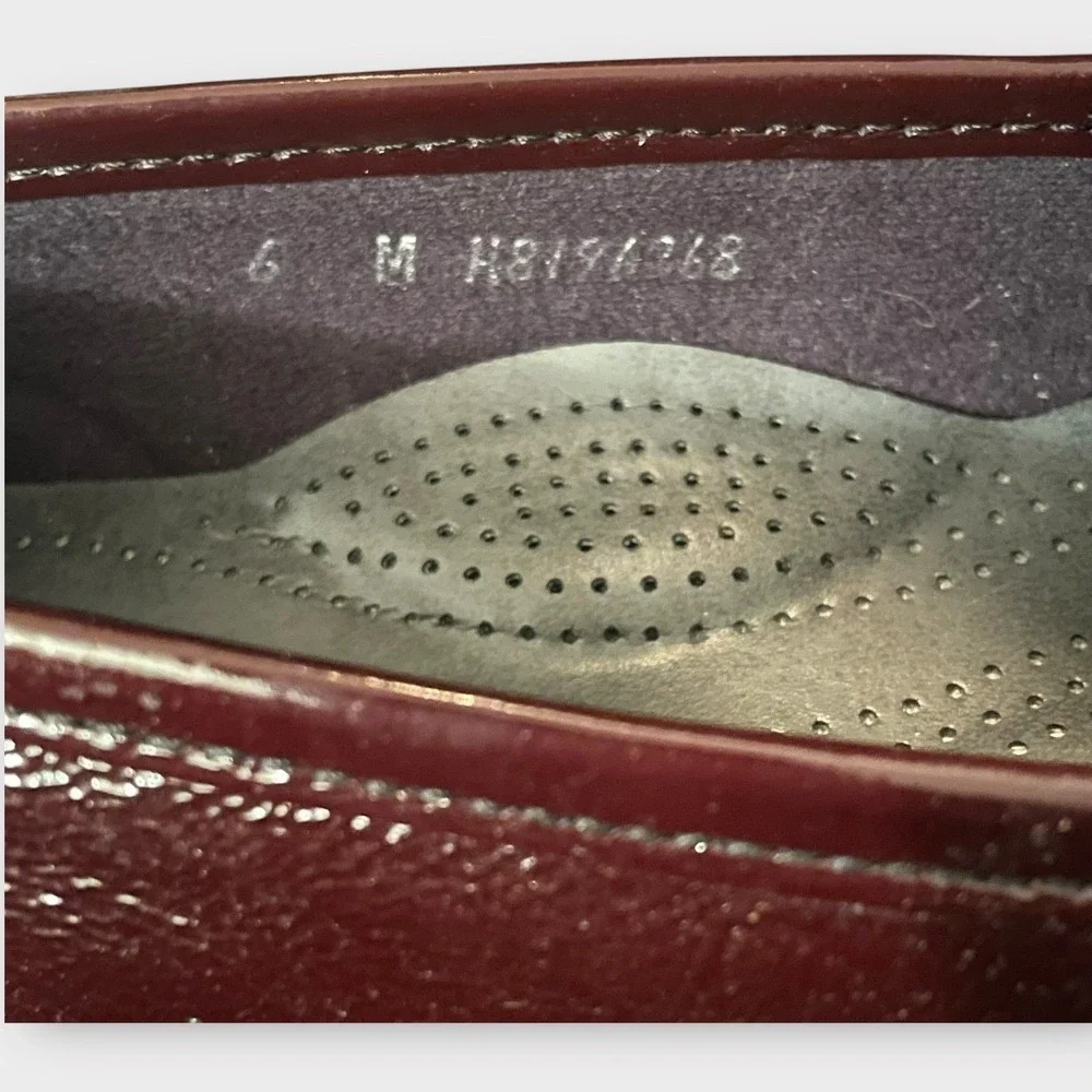 SAS Hope Loafers Orthopedic Women‎ 6M Burgundy Patent Leather Horsebit Comfort